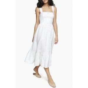 Reformation White rowen Midi Dress